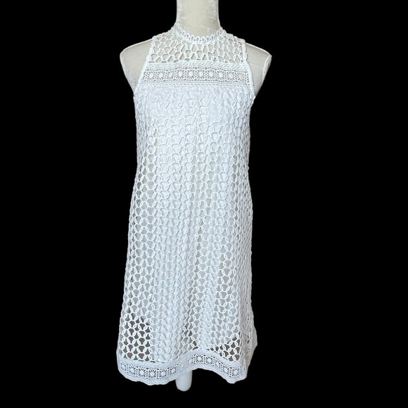 Anthropologie Moon River Open Knit Lace Honeycomb Shift Dress Women’s Size XS - Picture 2 of 9